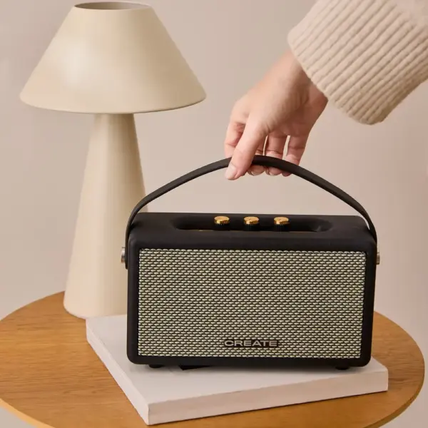 Boxa portabila wireless, CREATE, Speaker Retro, negru