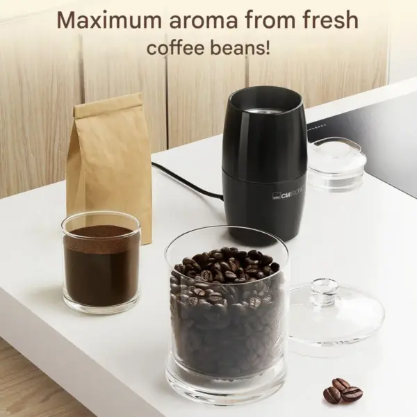 Rasnita electrica de cafea, Clatronic, Coffee Mill, 60 g, negru