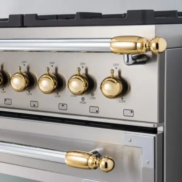 Aragaz, Bertazzoni, 100 cm, 6 arzatoare, 2 cuptoare electrice, colectie Heritage, ivoire