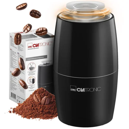 Rasnita electrica de cafea, Clatronic, Coffee Mill, 60 g, negru