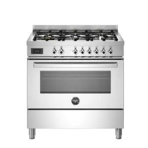 Aragaz, Bertazzoni, 90 cm, 6 arzatoare, colectie Professional, inox