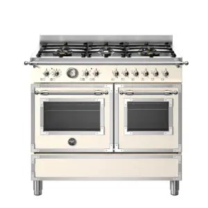 Aragaz, Bertazzoni, 100 cm, 6 arzatoare, 2 cuptoare electrice, colectie Heritage, ivoire