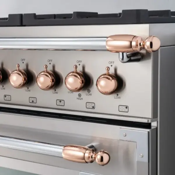 Aragaz, Bertazzoni, 100 cm, 6 arzatoare, 2 cuptoare electrice, colectie Heritage, ivoire
