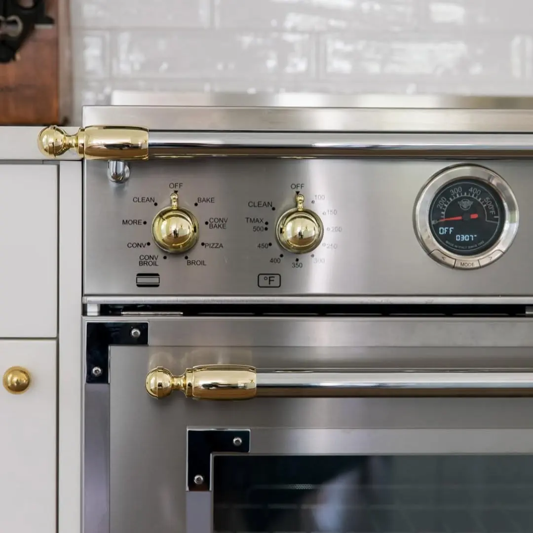 Aragaz cu plita pe inductie, Bertazzoni, 90 cm, 5 zone, colectie Heritage, argintiu