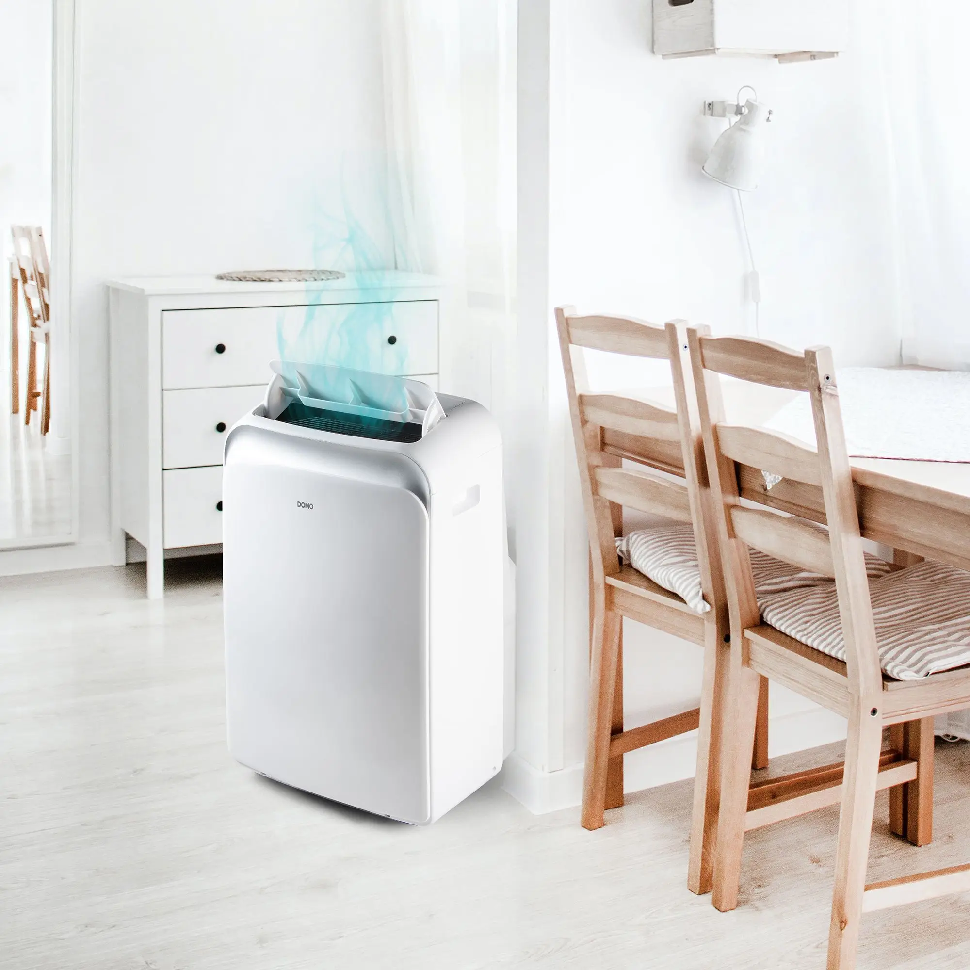 Aparat de aer conditionat portabil, DOMO, 9000 BTU, alb