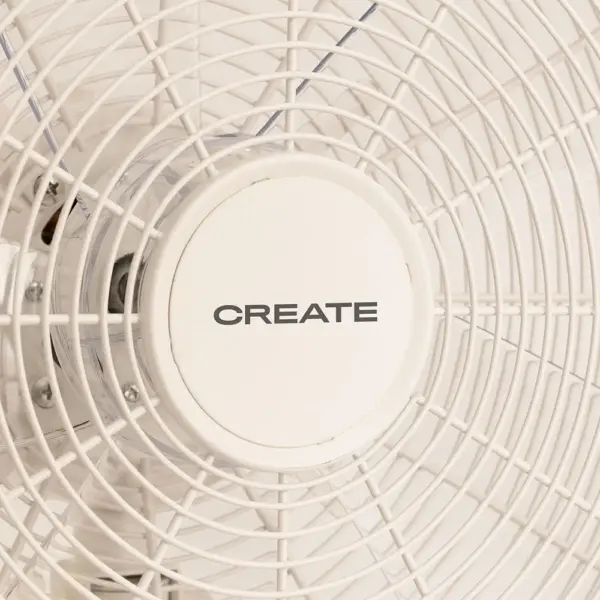 Ventilator vertical cu picior Retro, CREATE, Air Stand Wood, alb