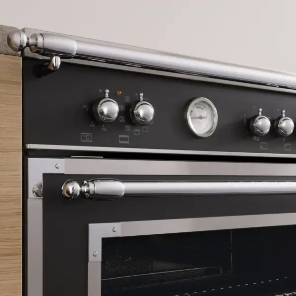 Aragaz, Bertazzoni, 120 cm, 6 arzatoare, 2 cuptoare electrice, colectie Heritage, negru