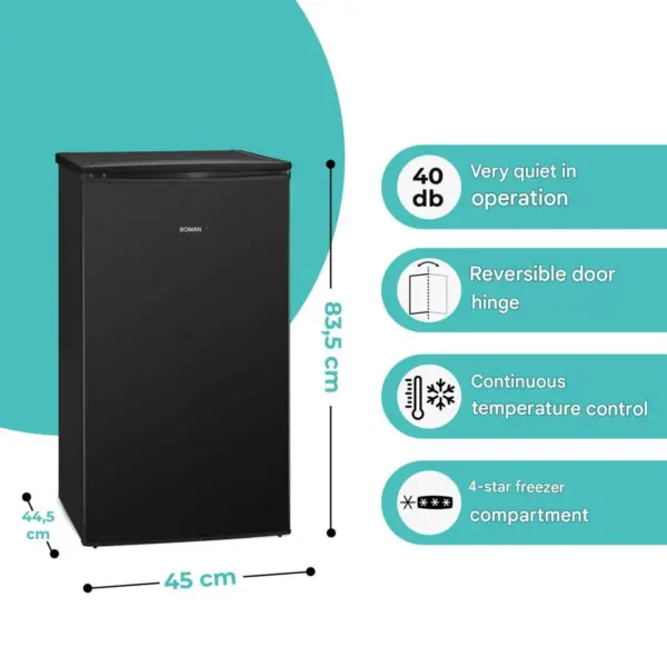 Congelator, Bomann, GS7256N, 60 litri, negru