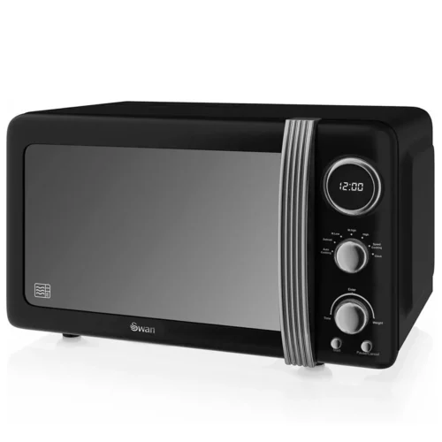 Cuptor cu microunde Retro, 20 litri, Swan, negru