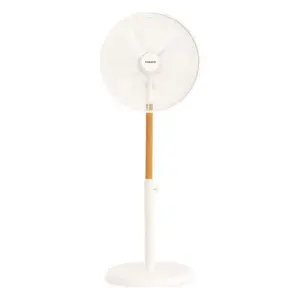 Ventilator vertical cu picior Retro, CREATE, Air Stand Wood, alb