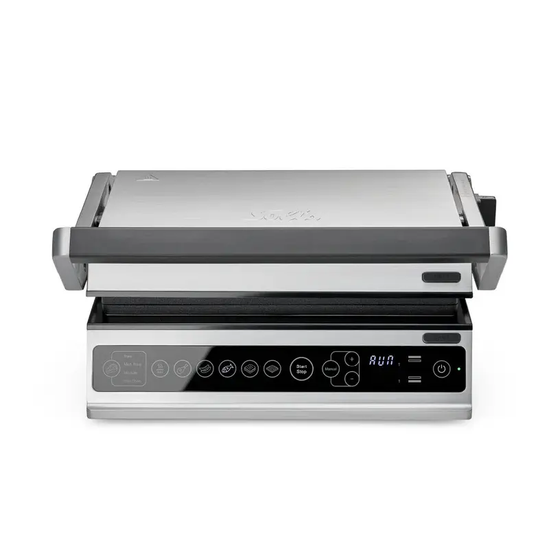 Gratar electric, Solis, Contact Grill Pro, 2000 W, argintiu