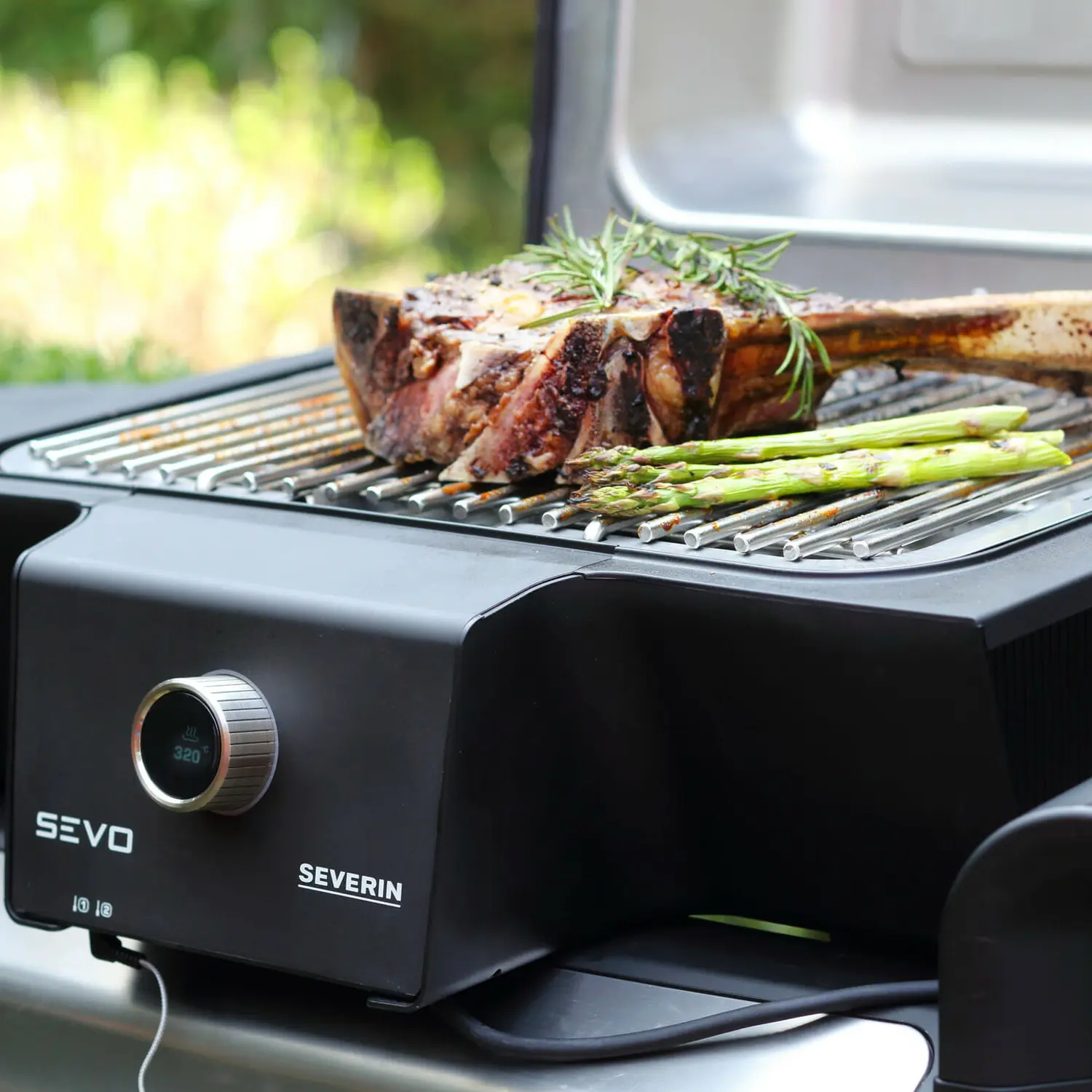 Gratar electric de gradina, Severin, 41x31 cm, Sevo GT, 3000 W, negru