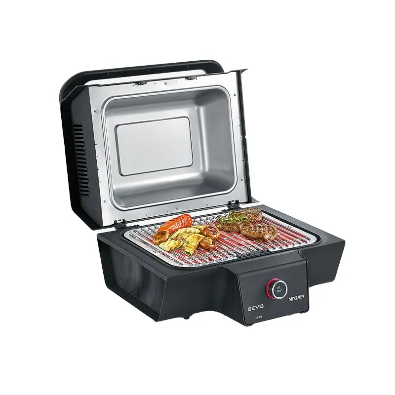 Gratar electric de gradina, Severin, 41x31 cm, Sevo GT, 3000 W, negru