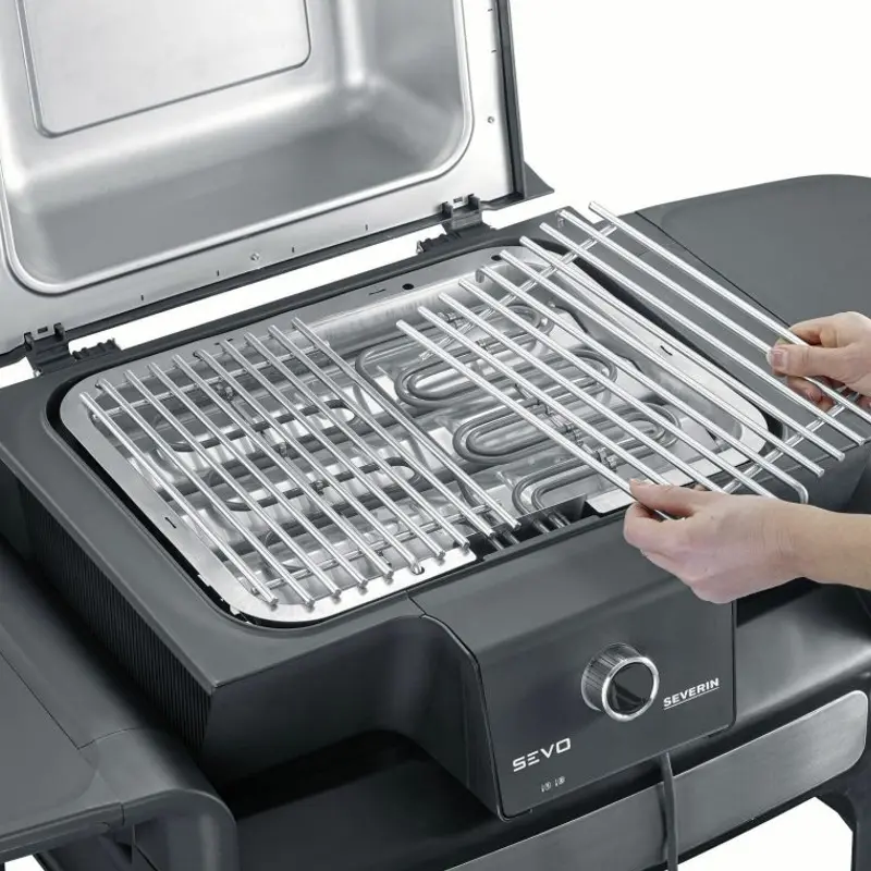 Gratar electric de gradina, Severin, 41x31 cm, Sevo GT, 3000 W, negru