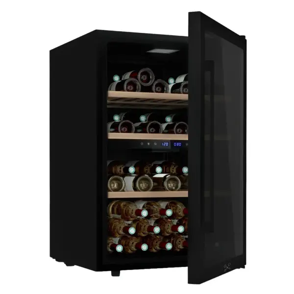 Racitor de vinuri Dual Zone, 62 sticle, LES PETITS CHAMPS, CAVCDB62, negru