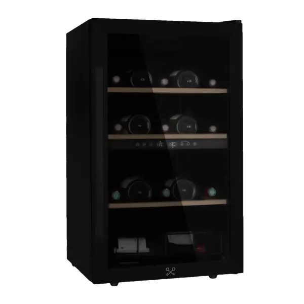 Racitor de vinuri Dual Zone, 62 sticle, LES PETITS CHAMPS, CAVCDB62, negru