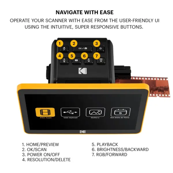 Scanner pentru film si diapozitive, Kodak, Slide N Scan Max, negru