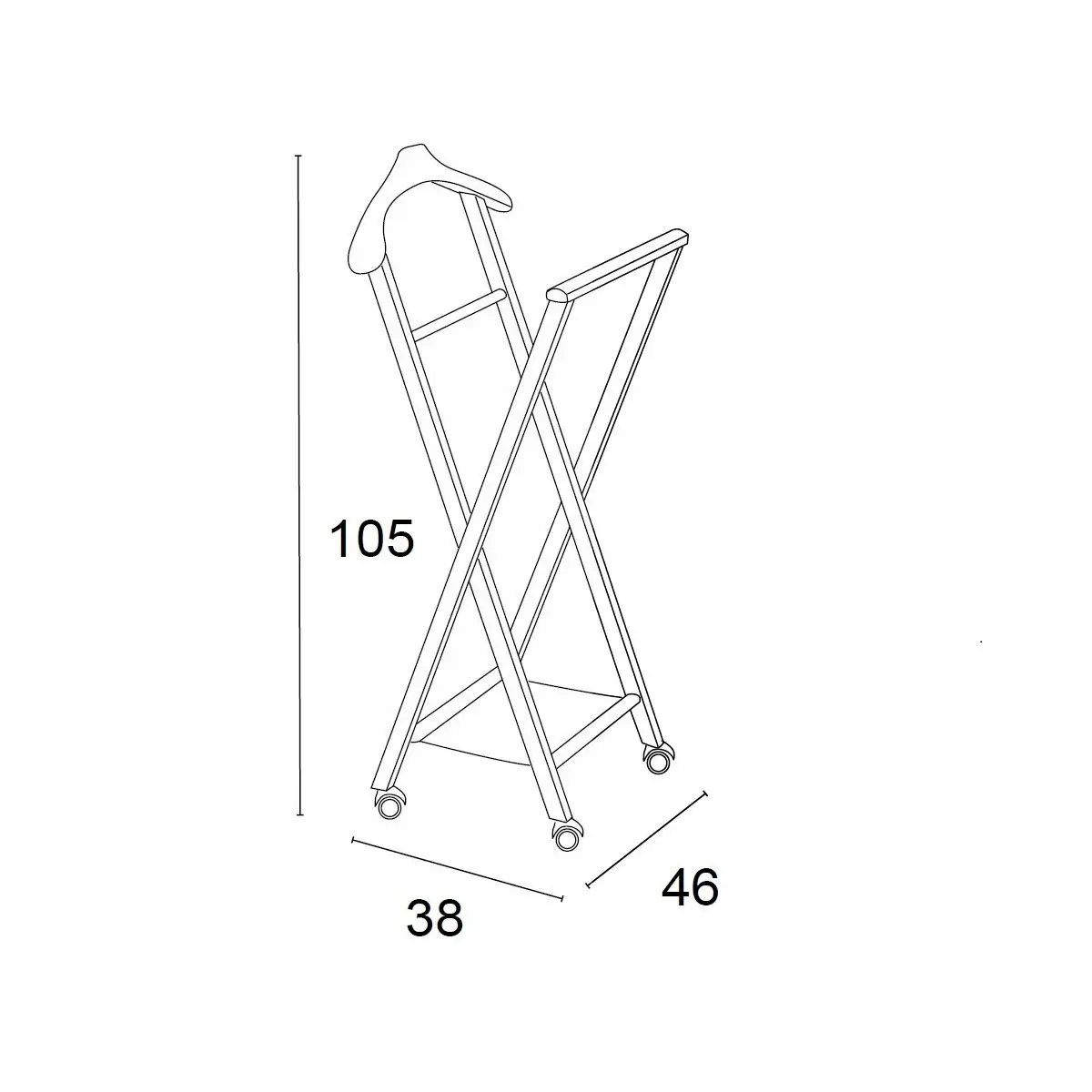 Portmantou haine si incaltaminte, Arredamenti Italia, Nelson, lemn cires