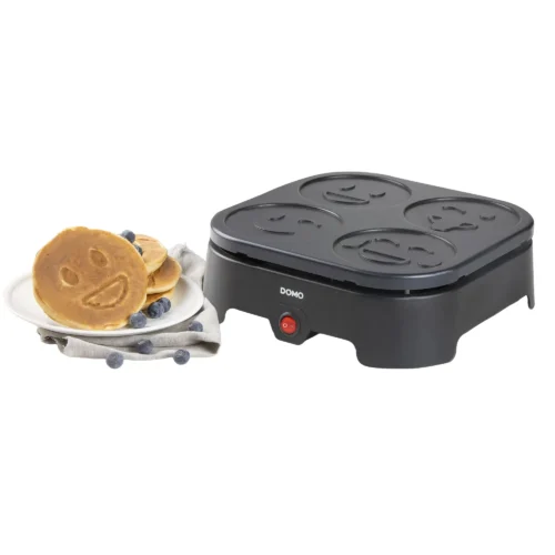 Aparat pentru pancakes, DOMO, Emoji Maker, negru