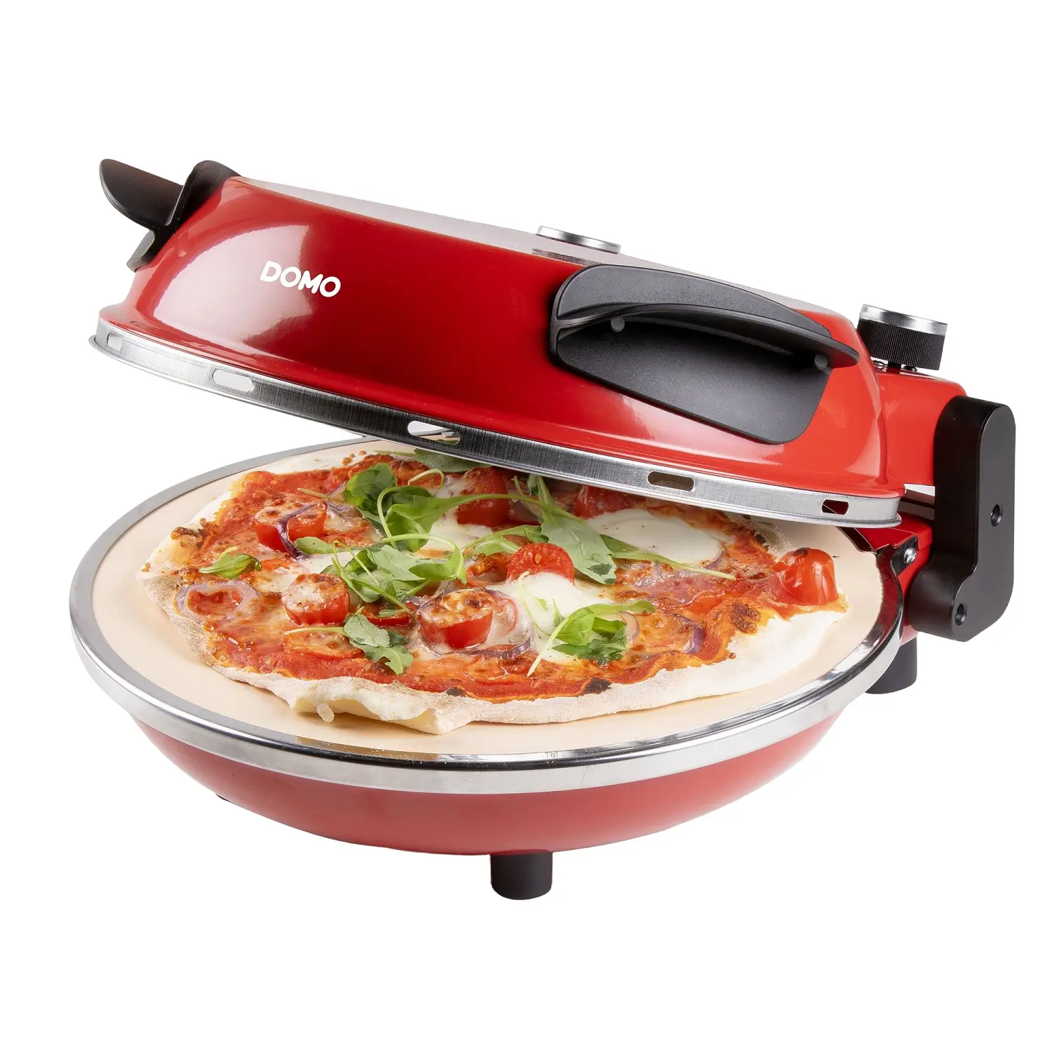 Cuptor electric multifunctional pentru pizza, DOMO, My Express Pizza, rosu