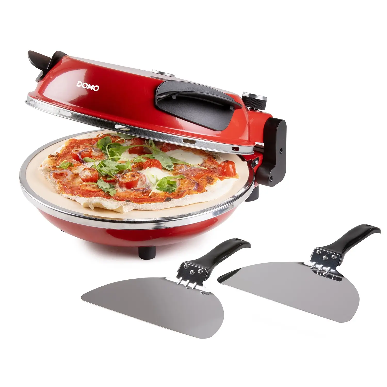 Cuptor electric multifunctional pentru pizza, DOMO, My Express Pizza, rosu