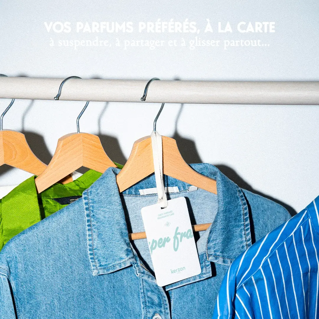Saculet parfumat pentru haine, Kerzon Paris, Super Frais, parfum cedru si ylang