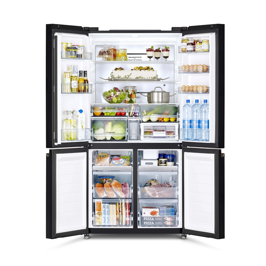 Frigider side by side Hitachi, Luxury, 514 litri, Inverter, negru