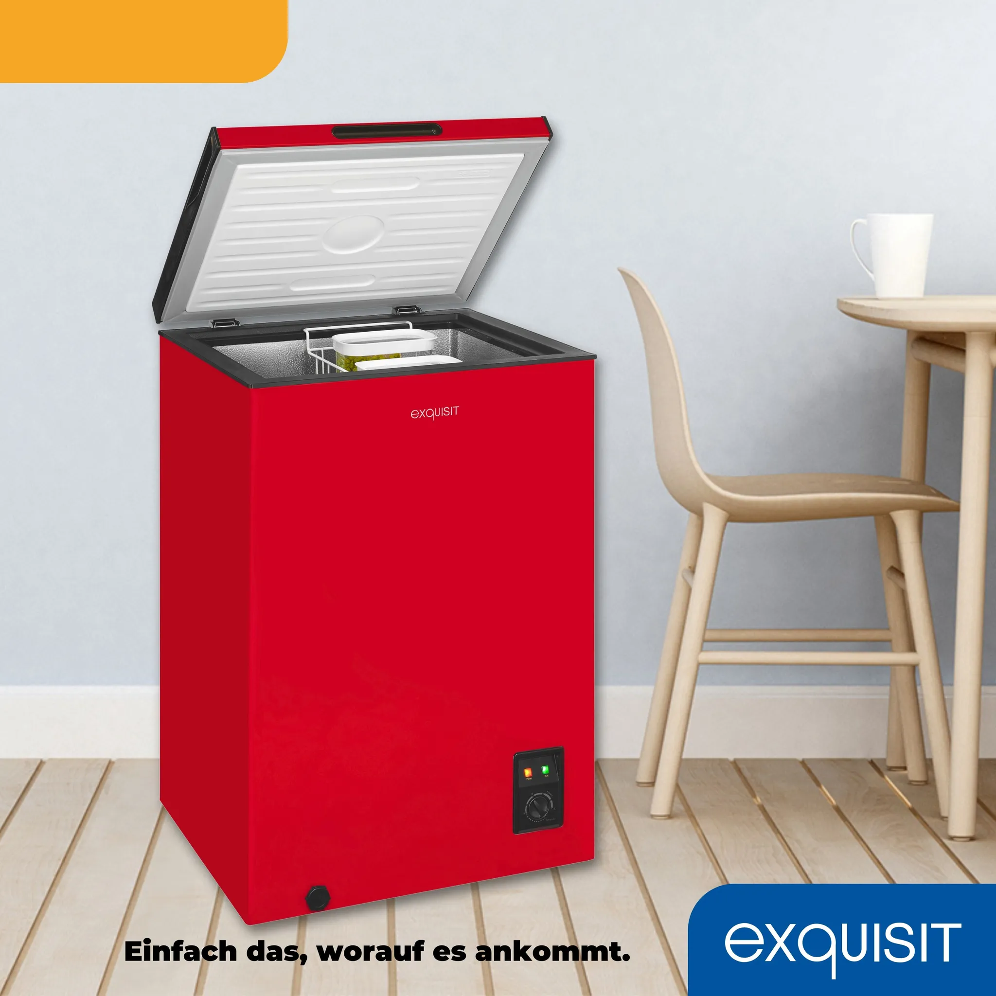 Lada frigorifica, Exquisit, 99 litri, rosu