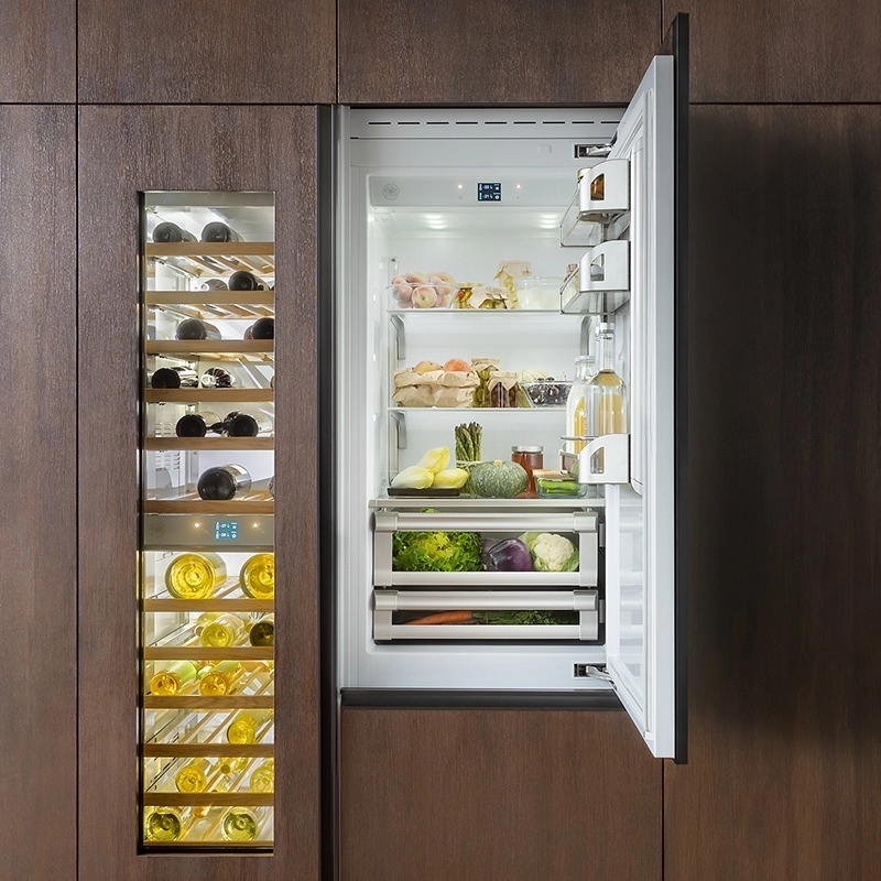 bertazzoni wine cellar and fridge