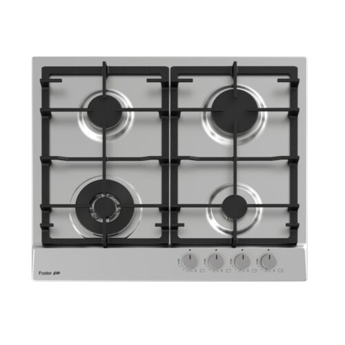 Plita incorporabila pe gaz, Foster, Power, 60 cm, inox