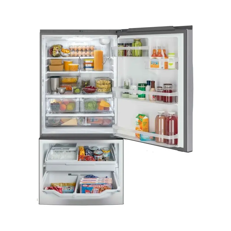 Combina frigorifica cu dozator de apa, Iomabe, 530 litri, verde inchis