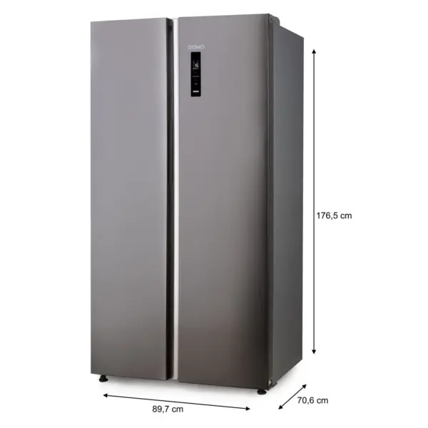 Frigider side by side No Frost, DOMO, 555 litri, inox