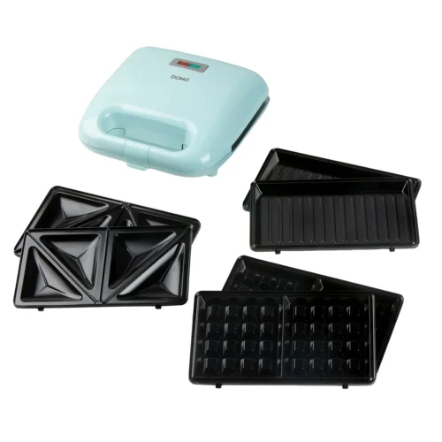 Sandwich maker 3in1, DOMO, Snack Party, blue pastel