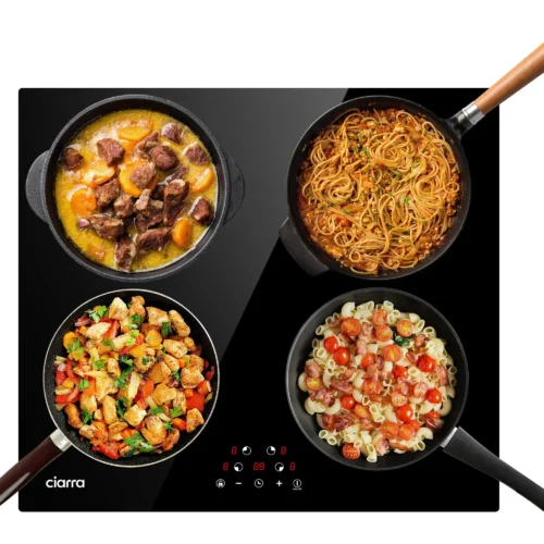 Plita incorporabila cu inductie, Ciarra, CABBIH4-A, 4 zone, negru