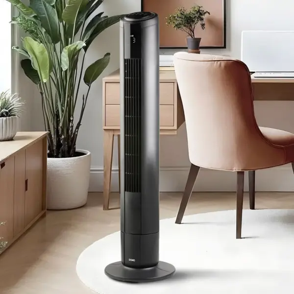 Ventilator vertical, DOMO, Tower Fan, negru