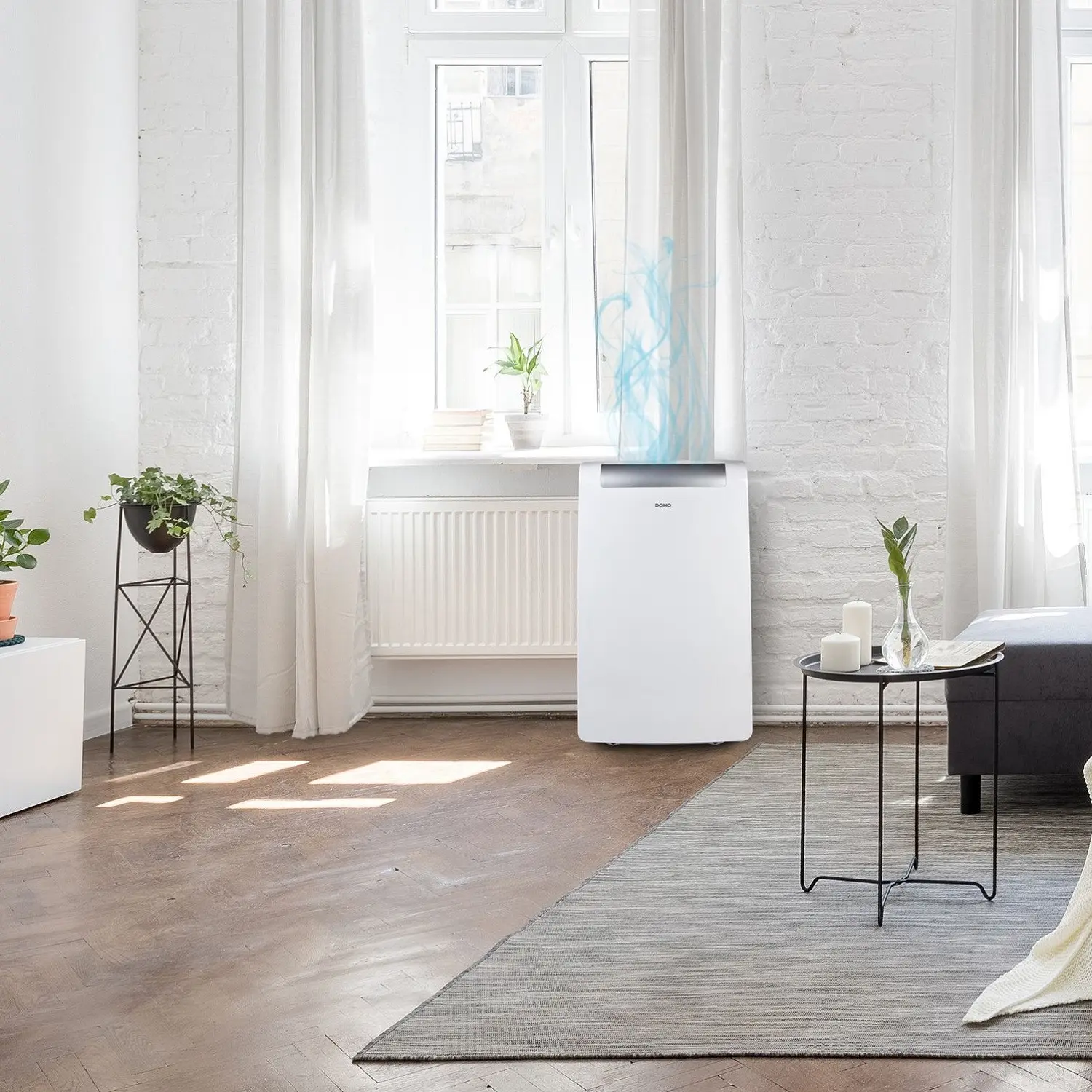 Aparat de aer conditionat portabil 3in1, DOMO, 12000 BTU, alb