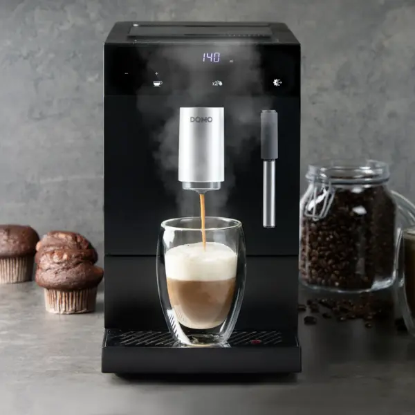 Espressor automat cu rasnita, DOMO, DO1150K, negru