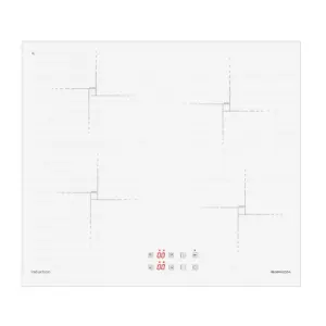 Plita incorporabila cu inductie, Barazza, 4 zone, 60 cm, alb
