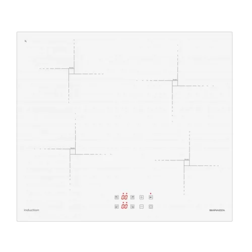 Plita incorporabila cu inductie, Barazza, Colectie Green Plus, 4 zone, 60 cm, alb