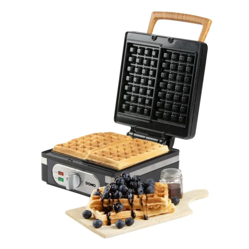 Aparat de vafe si gofre, DOMO, Waffle Maker, negru