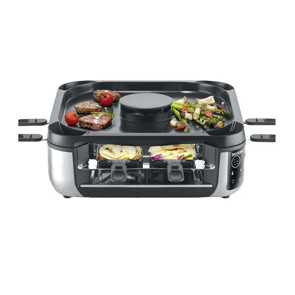 Plita grill si raclette, Severin, Sevento, 1900 W, 8 persoane, negru