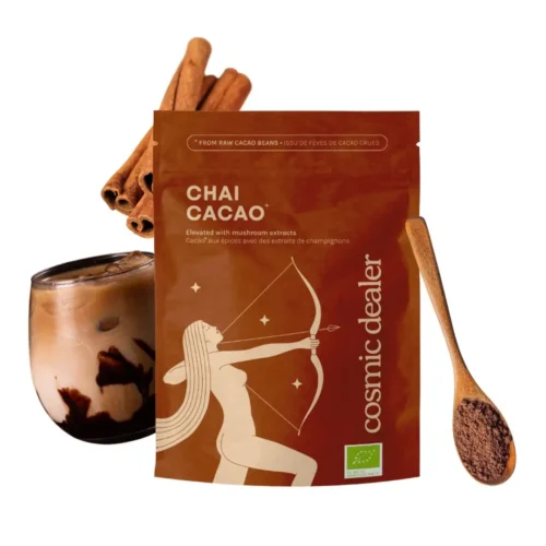 Cacao organica cu ciuperci adaptogene, Cosmic Dealer, Chai, 120 g