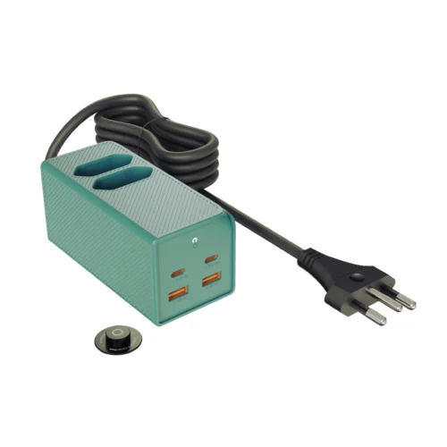 Prelungitor, PowerBrick by Allocacoc, 2 prize, 4 x USB, sage