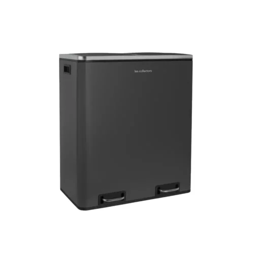 Cos de gunoi cu pedala, Les Collectors, N916, 30 litri, 2 compartimente, antracit