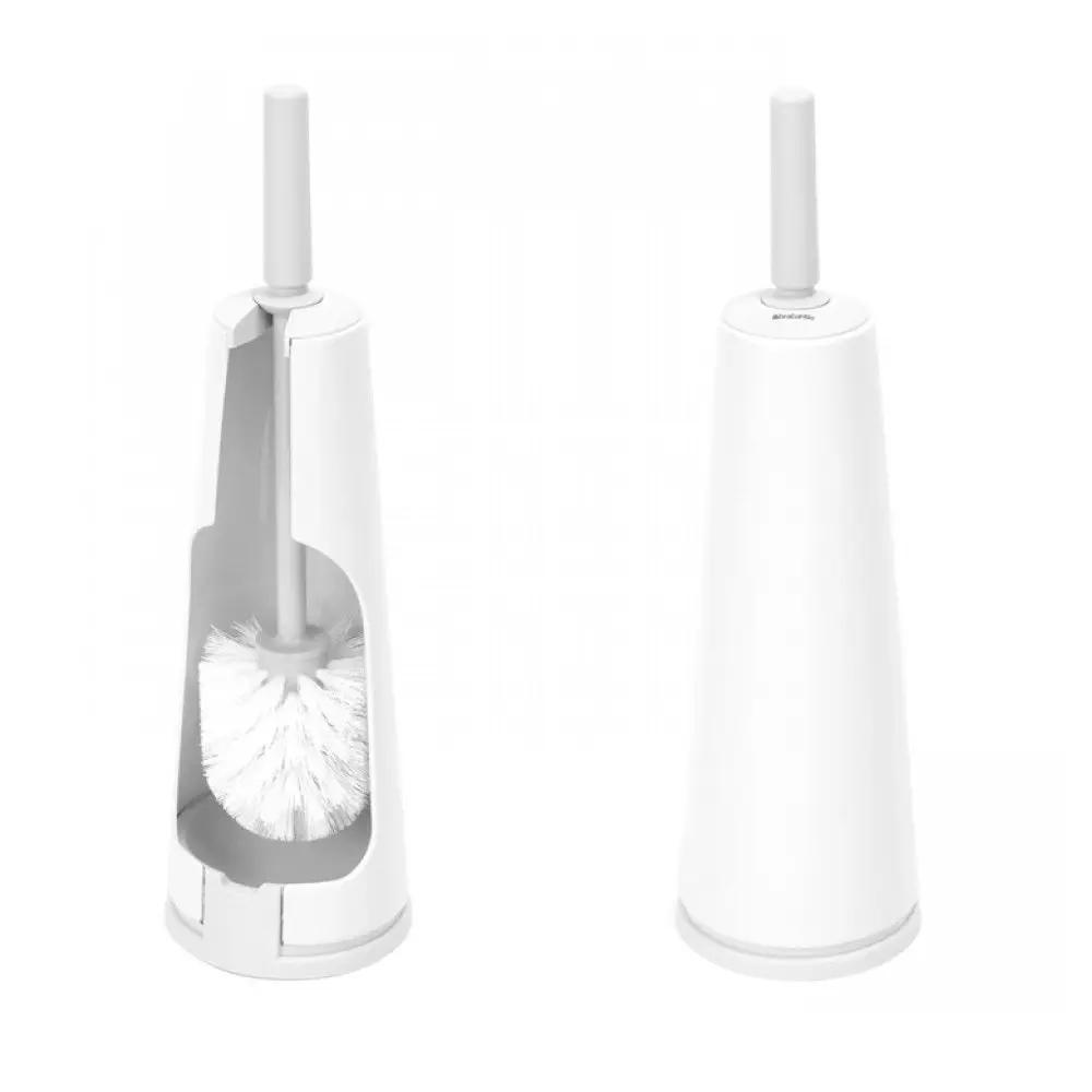 Perie de toaleta cu suport, Brabantia, alb