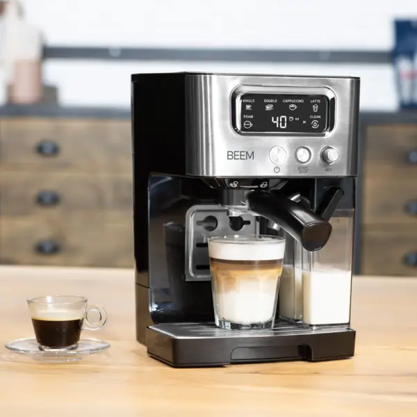 Espressor semiautomat BEEM, Espresso Latte, argintiu