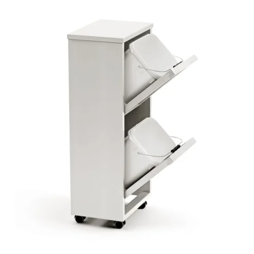 Dulap pentru colectarea selectiva, Arredamenti Italia, Madera, 2x12 litri, alb