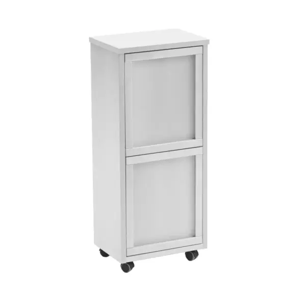 Dulap pentru colectarea selectiva, Arredamenti Italia, Madera, 2x12 litri, alb