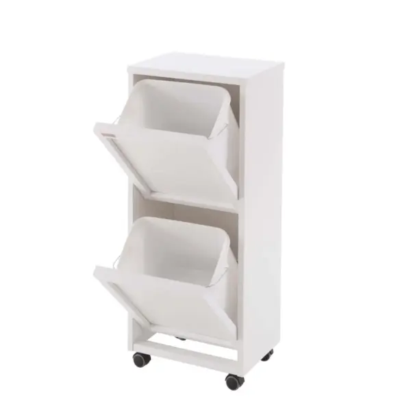Dulap pentru colectarea selectiva, Arredamenti Italia, Madera, 2x12 litri, alb