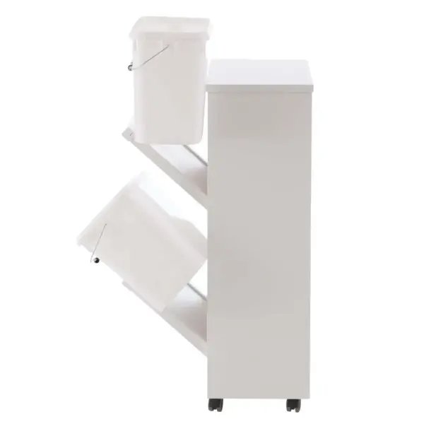 Dulap pentru colectarea selectiva, Arredamenti Italia, Madera, 2x12 litri, alb